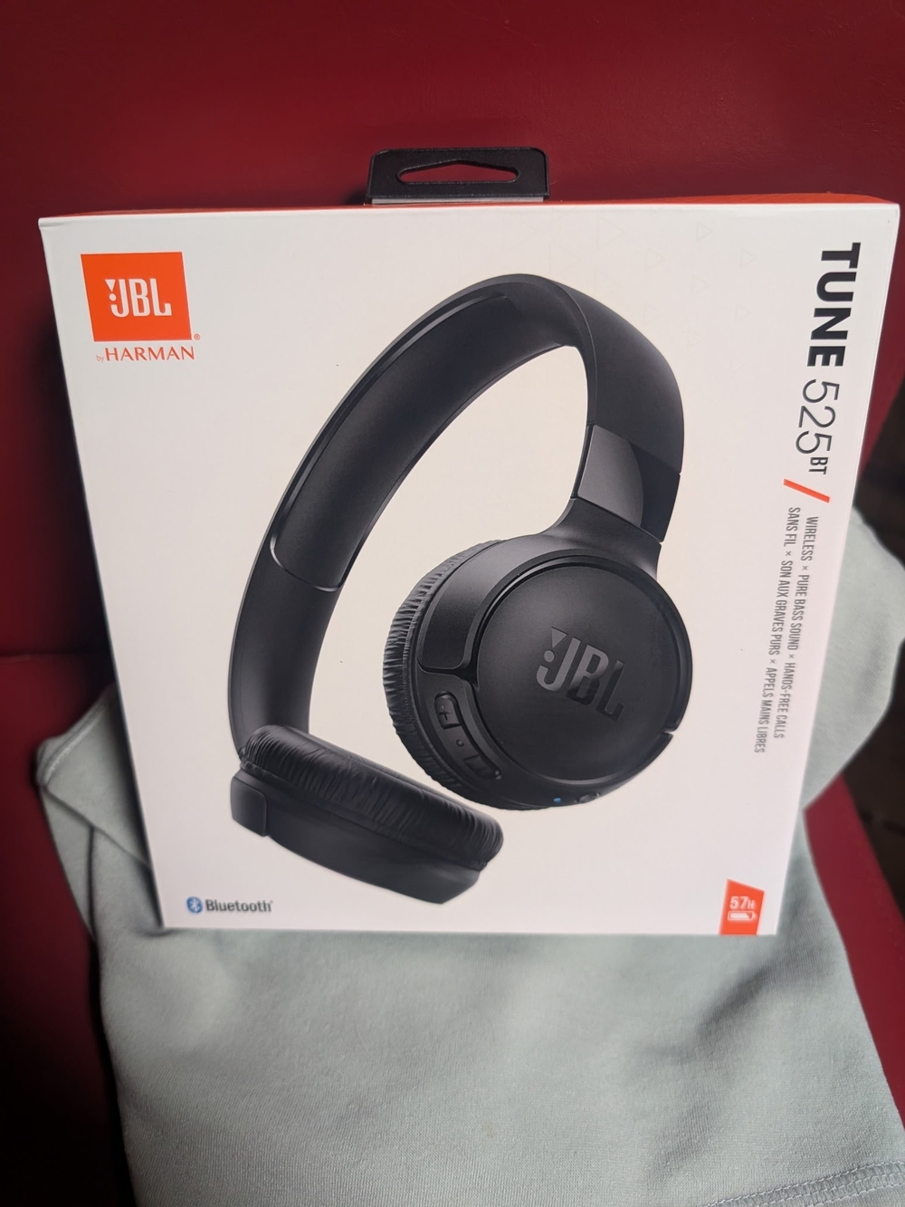 JBL Tune 525 BT Wireless Over-Ear Headphones - Black